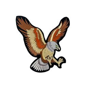 Extra Large Eagle Applique Patch - Bird, Raptor, Animal Badge 11.5" (Iron On)